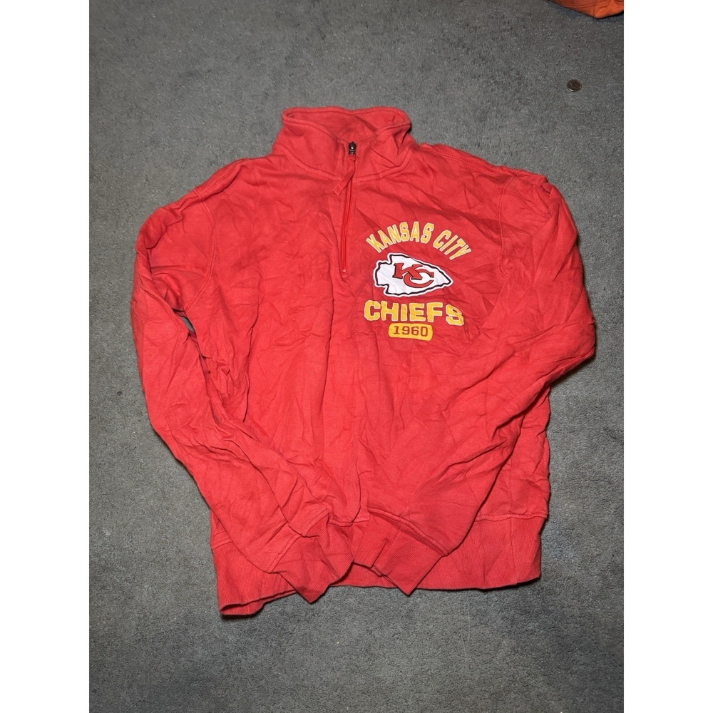 Kansas City Chiefs Starter Quarter Zip Pullover Men's Medium Red NFL